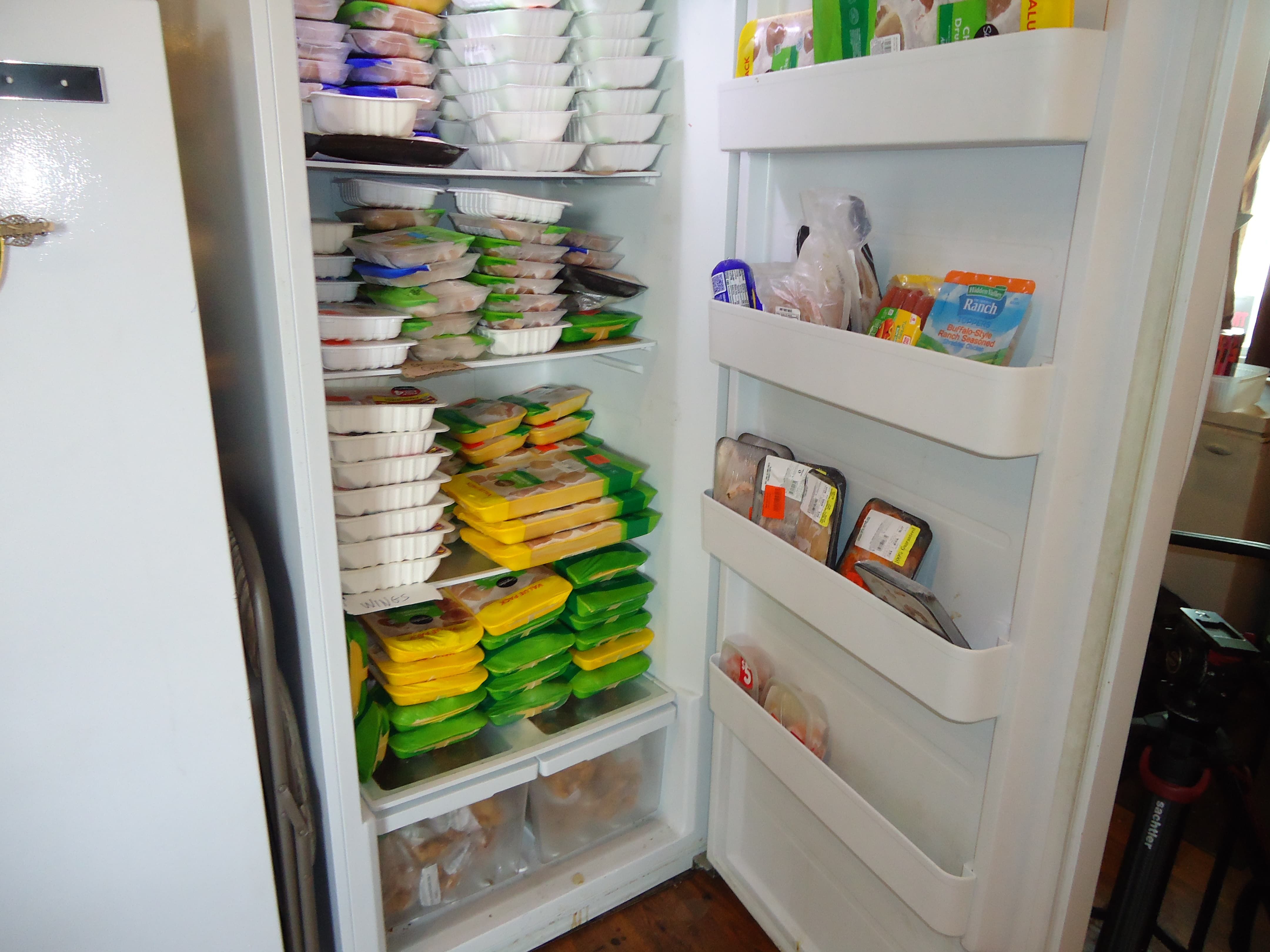 Burrito Brigade fridge full of food