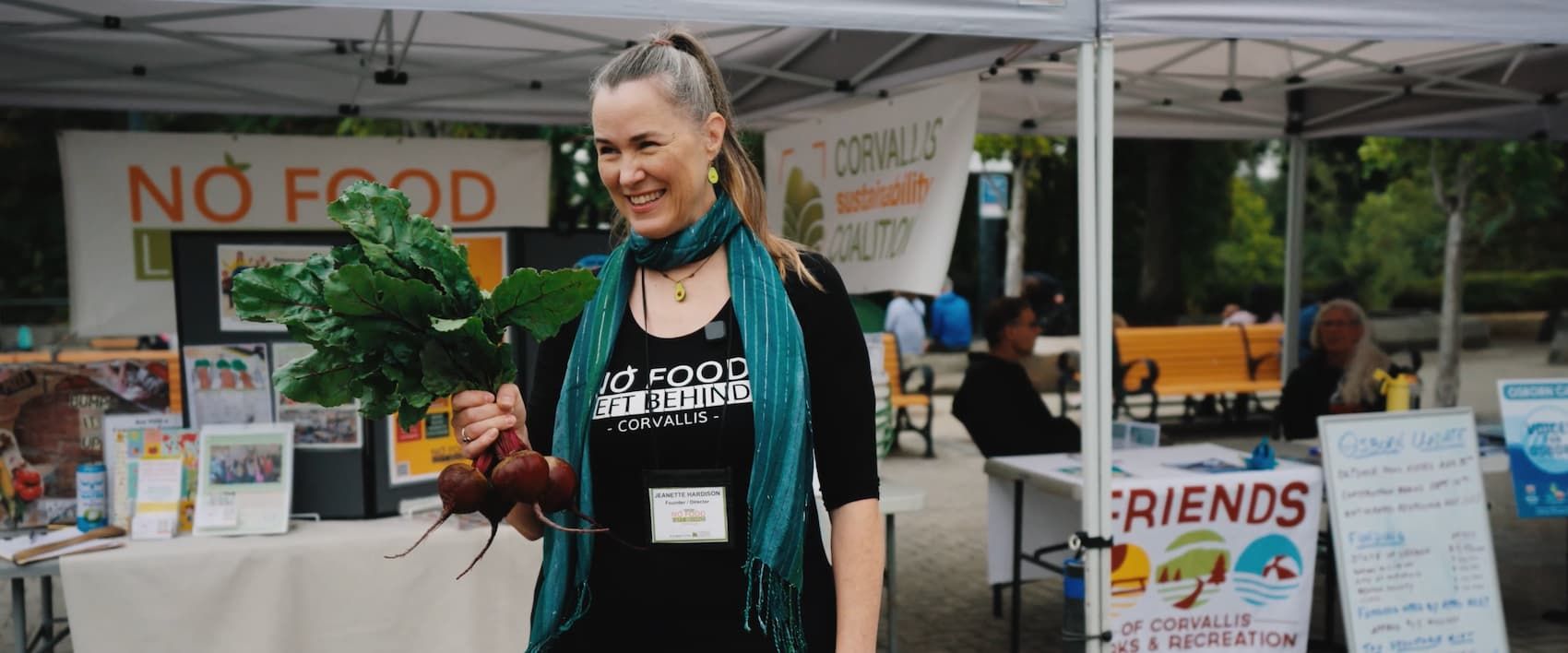 Jeanette Hardison at the farmers market
